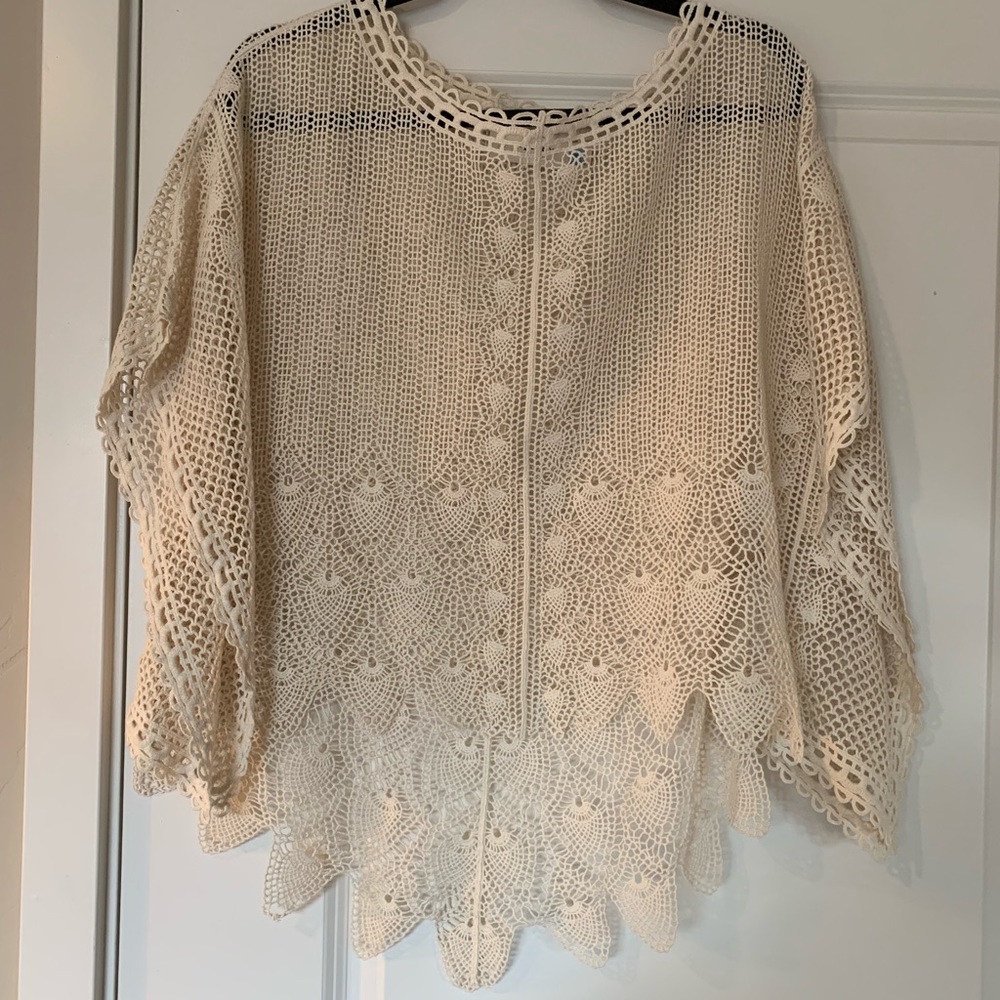 Lace poncho from Anthropologie